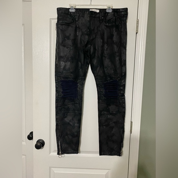 Vidl Los Angeles Phantom Chopper Denim Jeans Black Men’s Size 36 - Picture 1 of 6